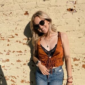 Princess Polly Burnt Orange Crop Top